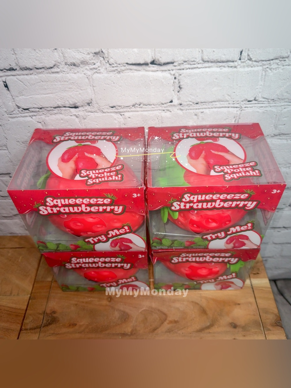 Sunny Days Jumbo Squeezy Strawberry Squishy Toy - Picture 2 of 8